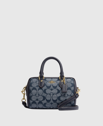 Mini sac Rowan en denim Bleu