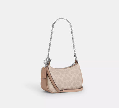 Mini sac bandoulière Teri Toile Sable Coach