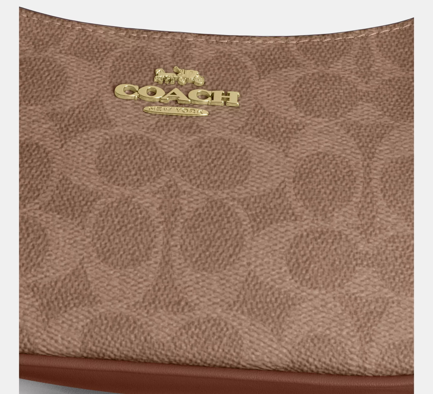 Mini sac bandoulière Teri Toile Marron Coach