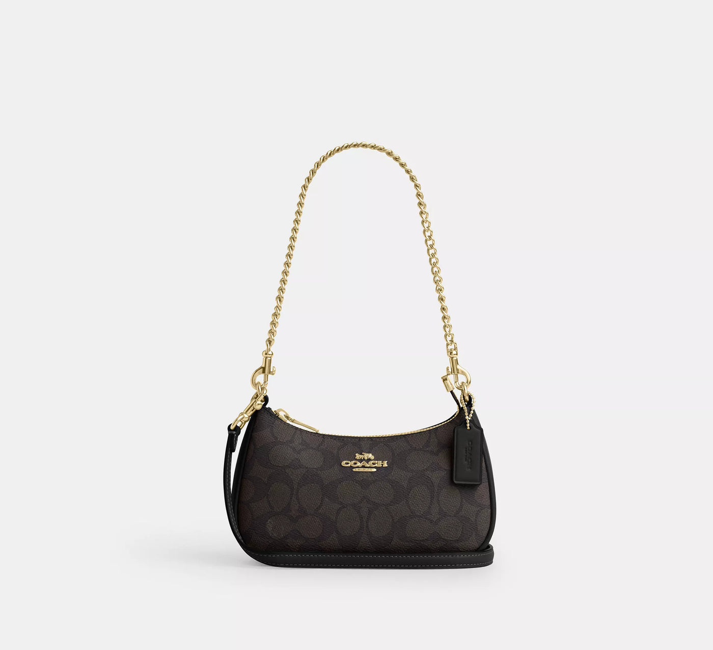 Mini sac bandoulière Teri Toile Noir Coach