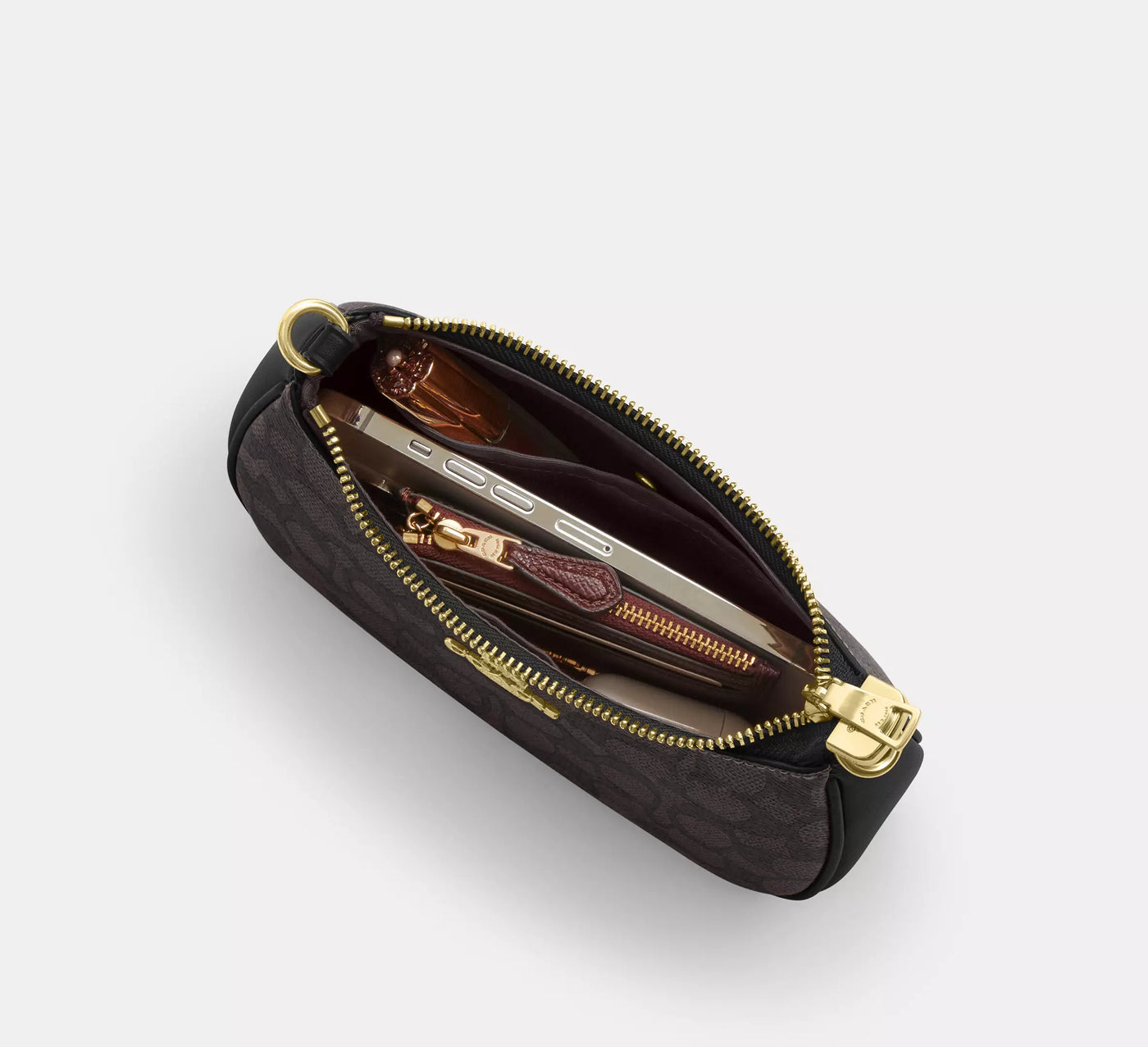 Mini sac bandoulière Teri Toile Noir Coach