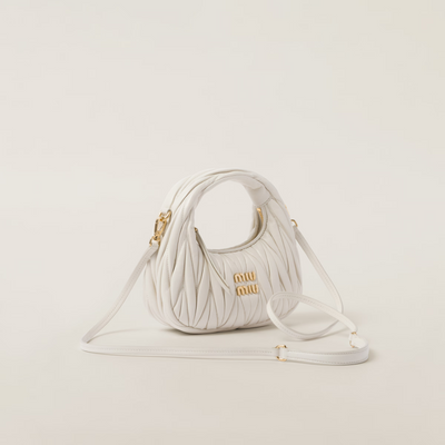Mini sac Hobo MiuMiu Blanc