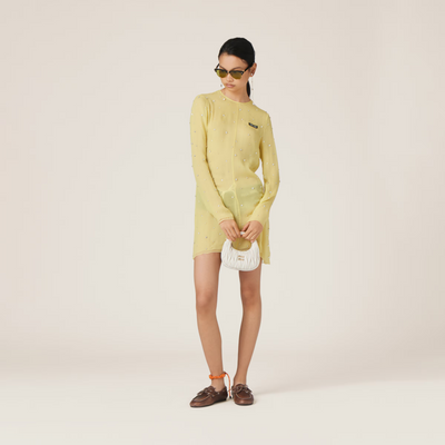 Mini sac Hobo MiuMiu Blanc