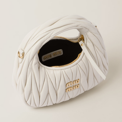 Mini sac Hobo MiuMiu Blanc