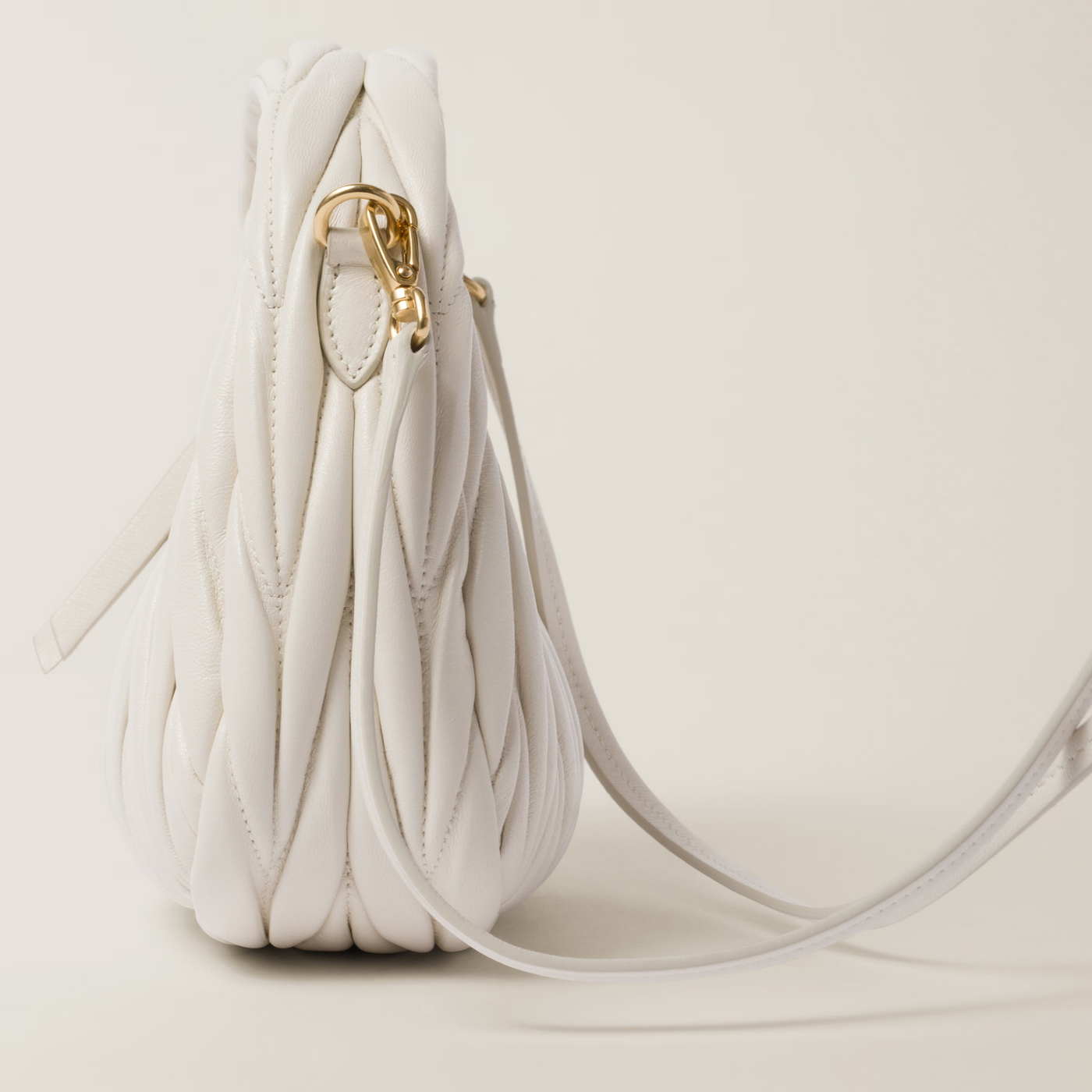 Mini sac Hobo MiuMiu Blanc