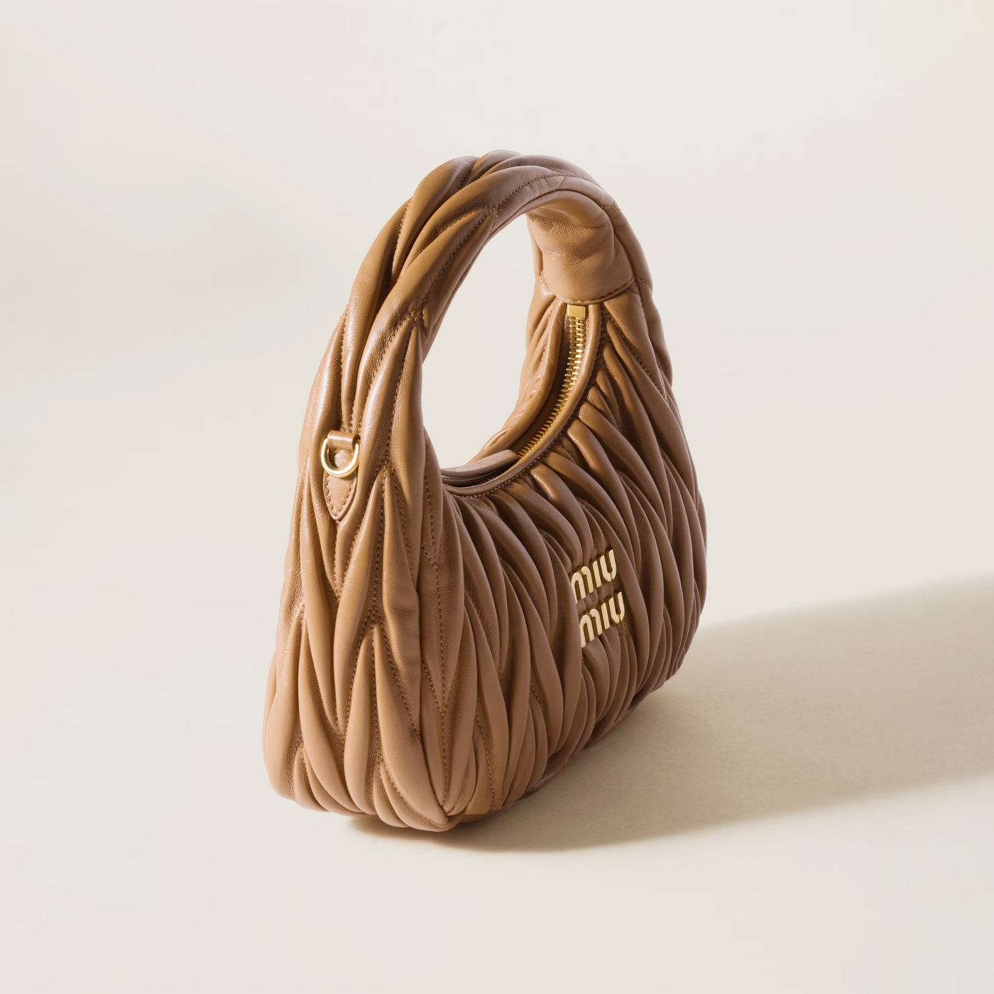 Mini sac Hobo MiuMiu Marron