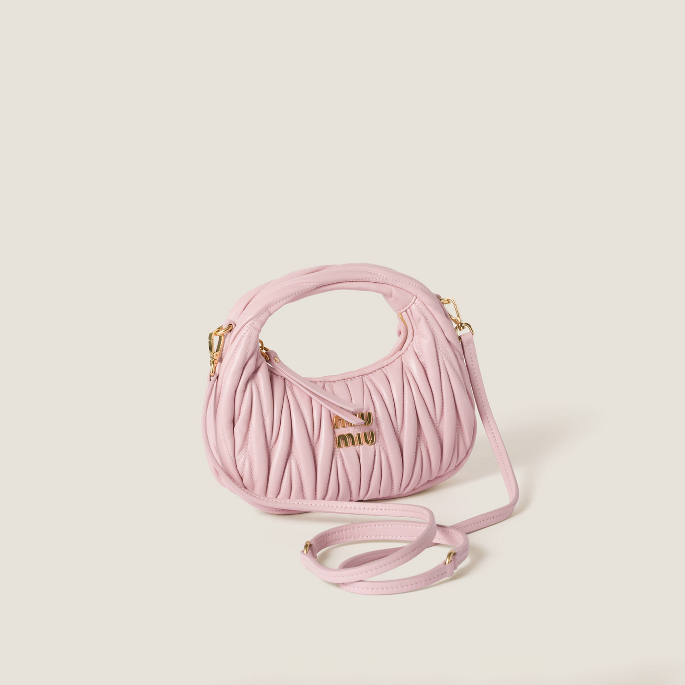 Mini sac Hobo MiuMiu Rose