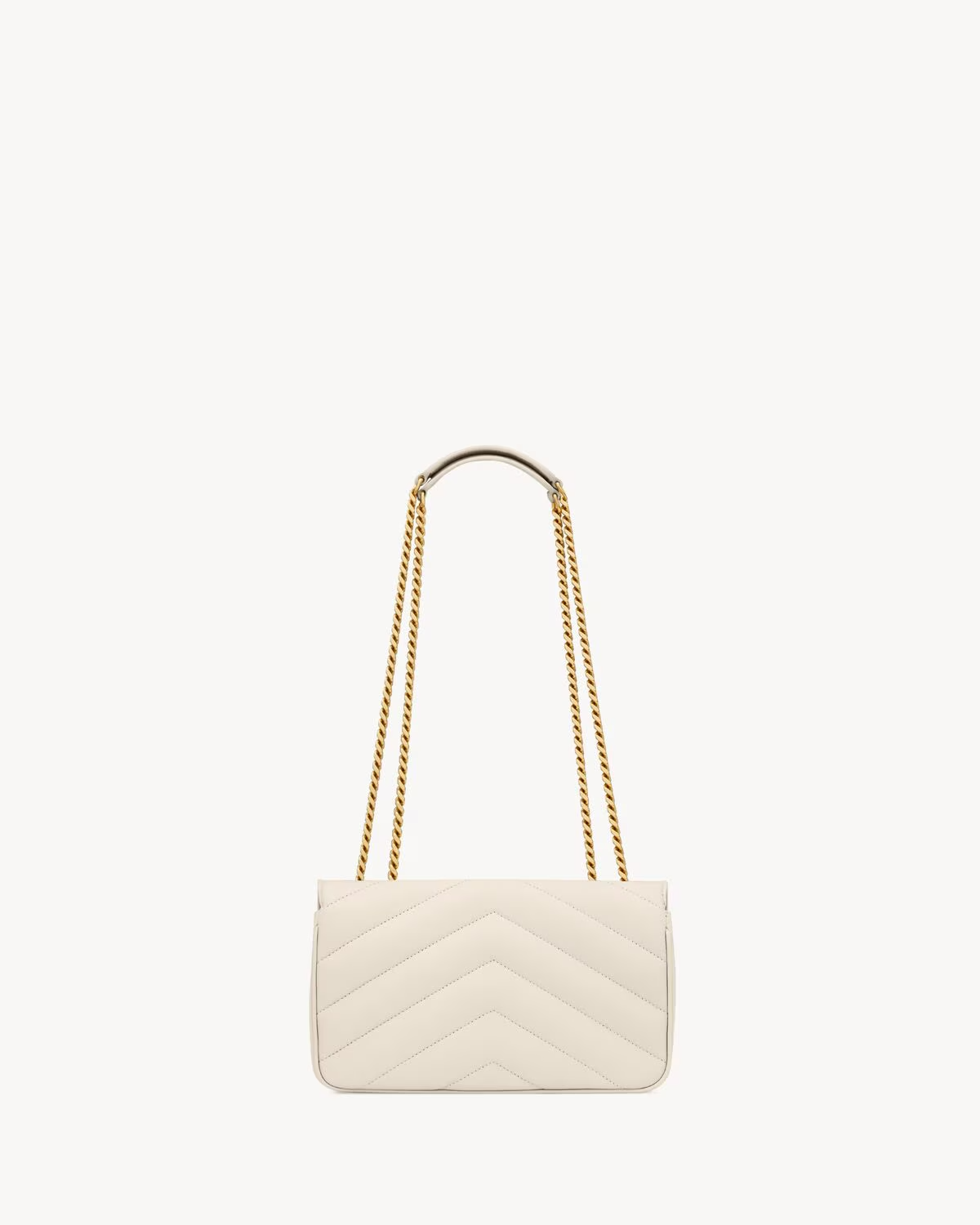 Sac Loulou Cuir Matelassé YSL Blanc