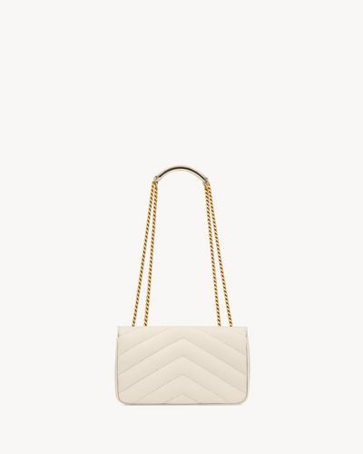 Sac Loulou Cuir Matelassé YSL Blanc