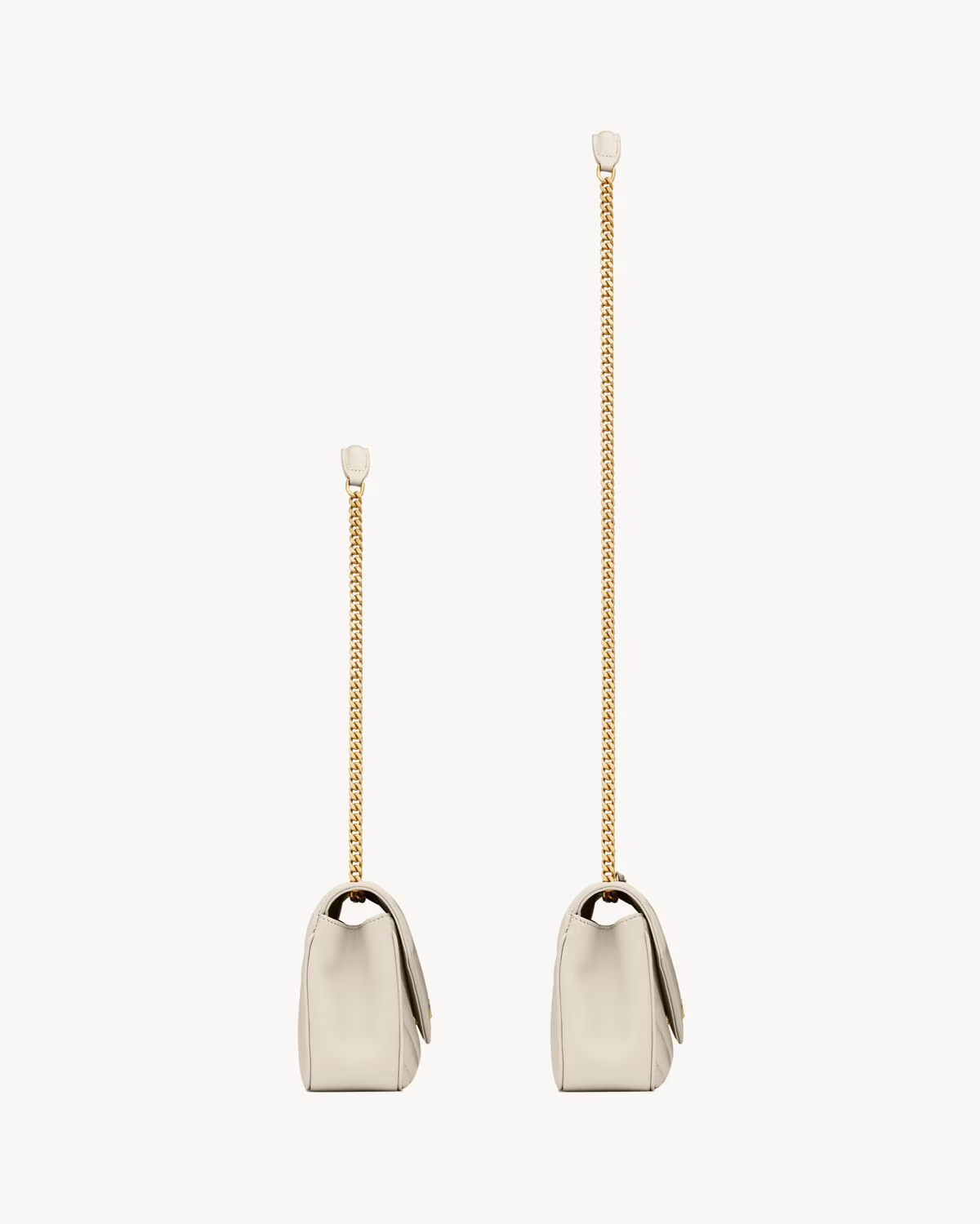 Sac Loulou Cuir Matelassé YSL Blanc