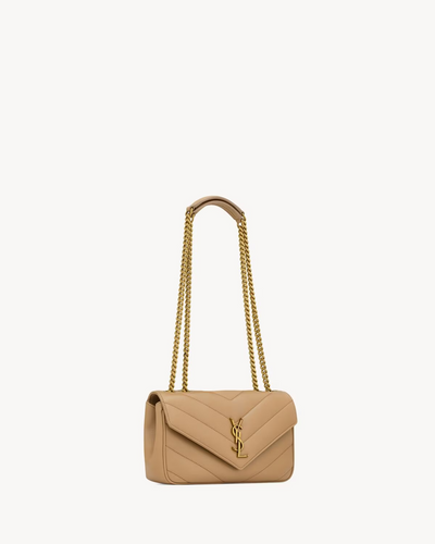 Sac Loulou Cuir Matelassé YSL Natural Tan